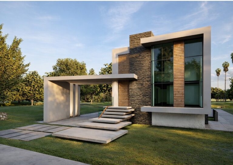 490 House in Burnaby, exterior, 3D rendering